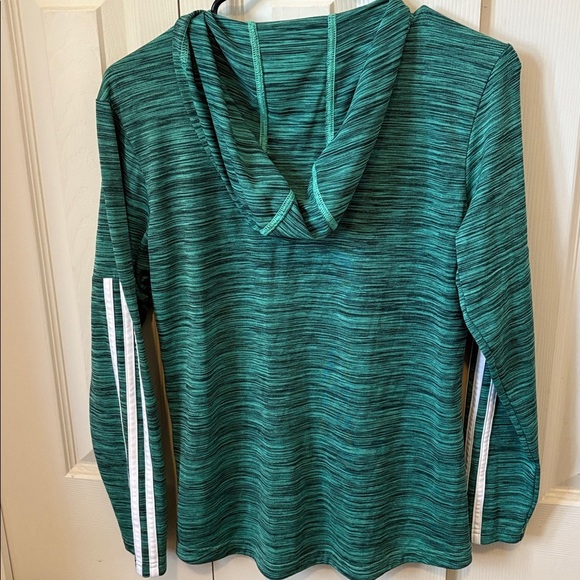 Adidas Teal Striped Hoodie with White Details - Picture 7 of 8